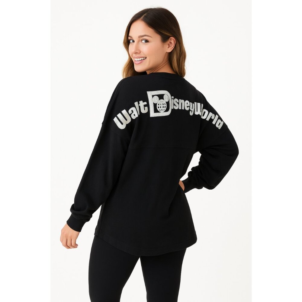 Walt Disney World Spirit Jersey Silver Sequins Black